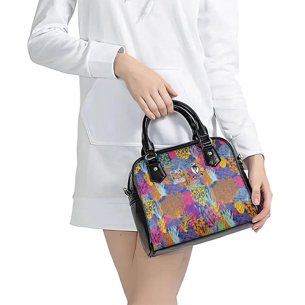 Fijian Rugby Shoulder Handbag Colorful Coral Reef Pre Match Design LT03 - Polynesian Pride
