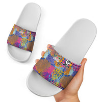 Fijian Rugby Slide Sandals Colorful Coral Reef Pre Match Design LT03 - Polynesian Pride