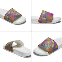 Fijian Rugby Slide Sandals Colorful Coral Reef Pre Match Design LT03 - Polynesian Pride