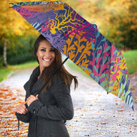 Fijian Rugby Umbrella Colorful Coral Reef Pre Match Design LT03 - Polynesian Pride