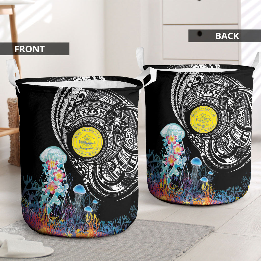 Palau Jellyfish Laundry Basket Coral Reef with Polynesian Pattern LT03 - Polynesian Pride