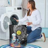 Palau Jellyfish Laundry Basket Coral Reef with Polynesian Pattern LT03 - Polynesian Pride