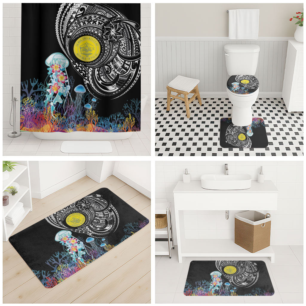 Palau Jellyfish Bathroom Set Coral Reef with Polynesian Pattern LT03 - Polynesian Pride