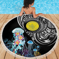 Palau Jellyfish Beach Blanket Coral Reef with Polynesian Pattern LT03 - Polynesian Pride