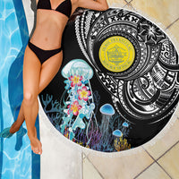 Palau Jellyfish Beach Blanket Coral Reef with Polynesian Pattern LT03 - Polynesian Pride