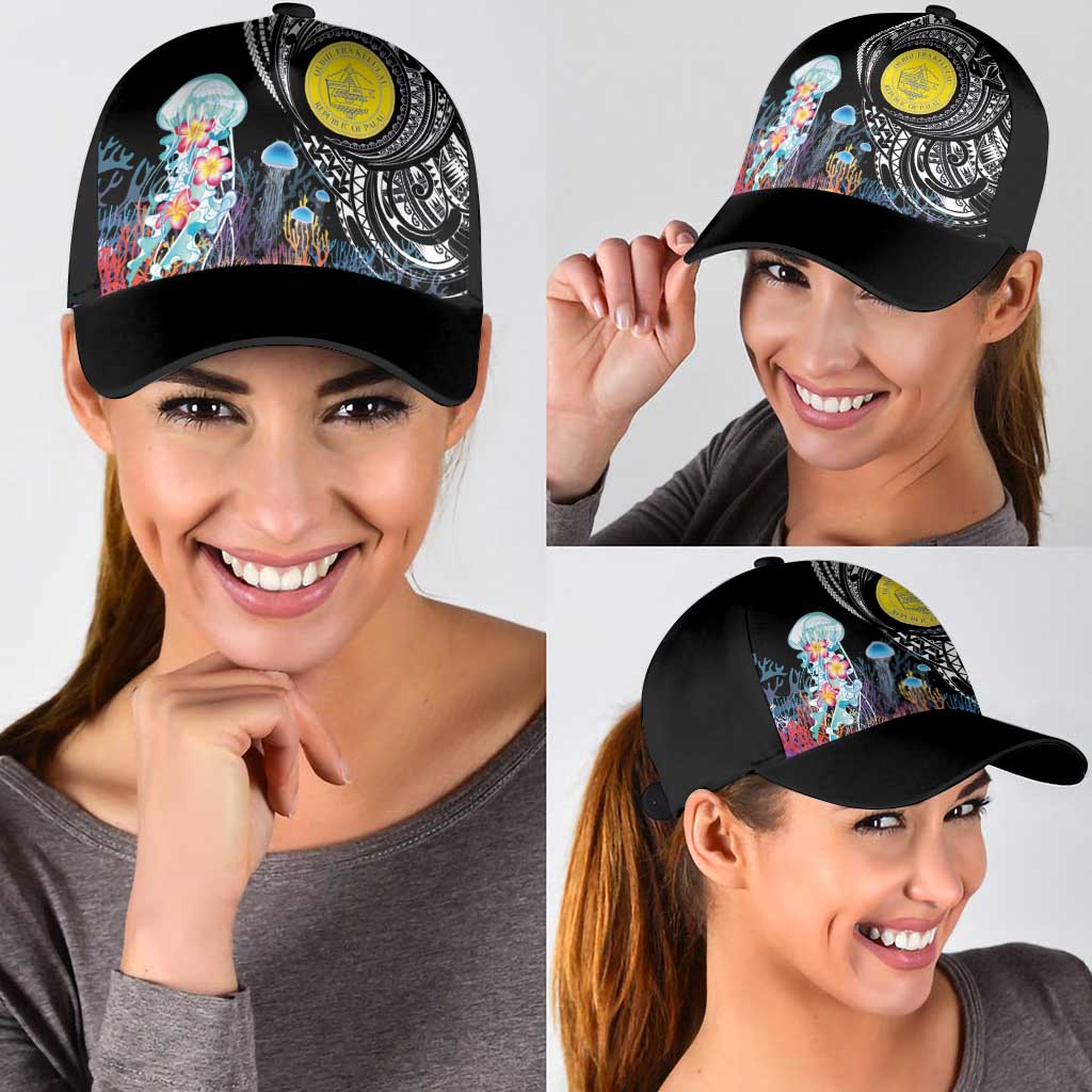 Palau Jellyfish Classic Cap Coral Reef with Polynesian Pattern LT03 - Polynesian Pride