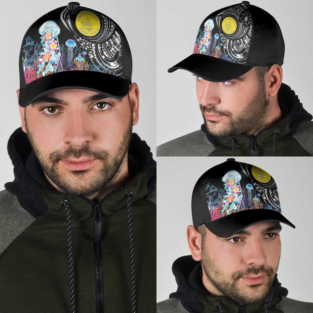 Palau Jellyfish Classic Cap Coral Reef with Polynesian Pattern LT03 - Polynesian Pride