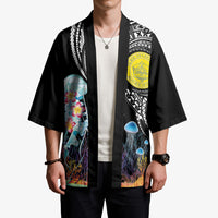 Palau Jellyfish Kimono Coral Reef with Polynesian Pattern LT03 - Polynesian Pride