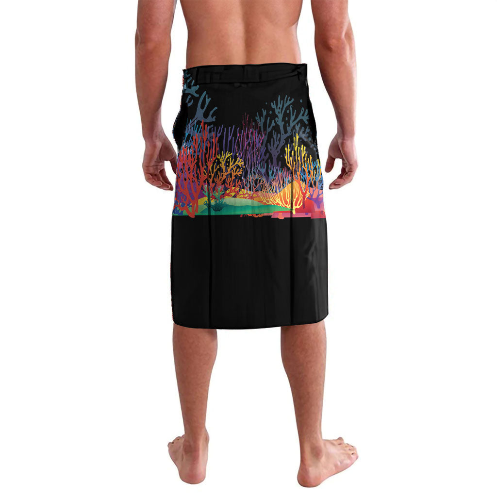 Palau Jellyfish Lavalava Coral Reef with Polynesian Pattern LT03 - Polynesian Pride