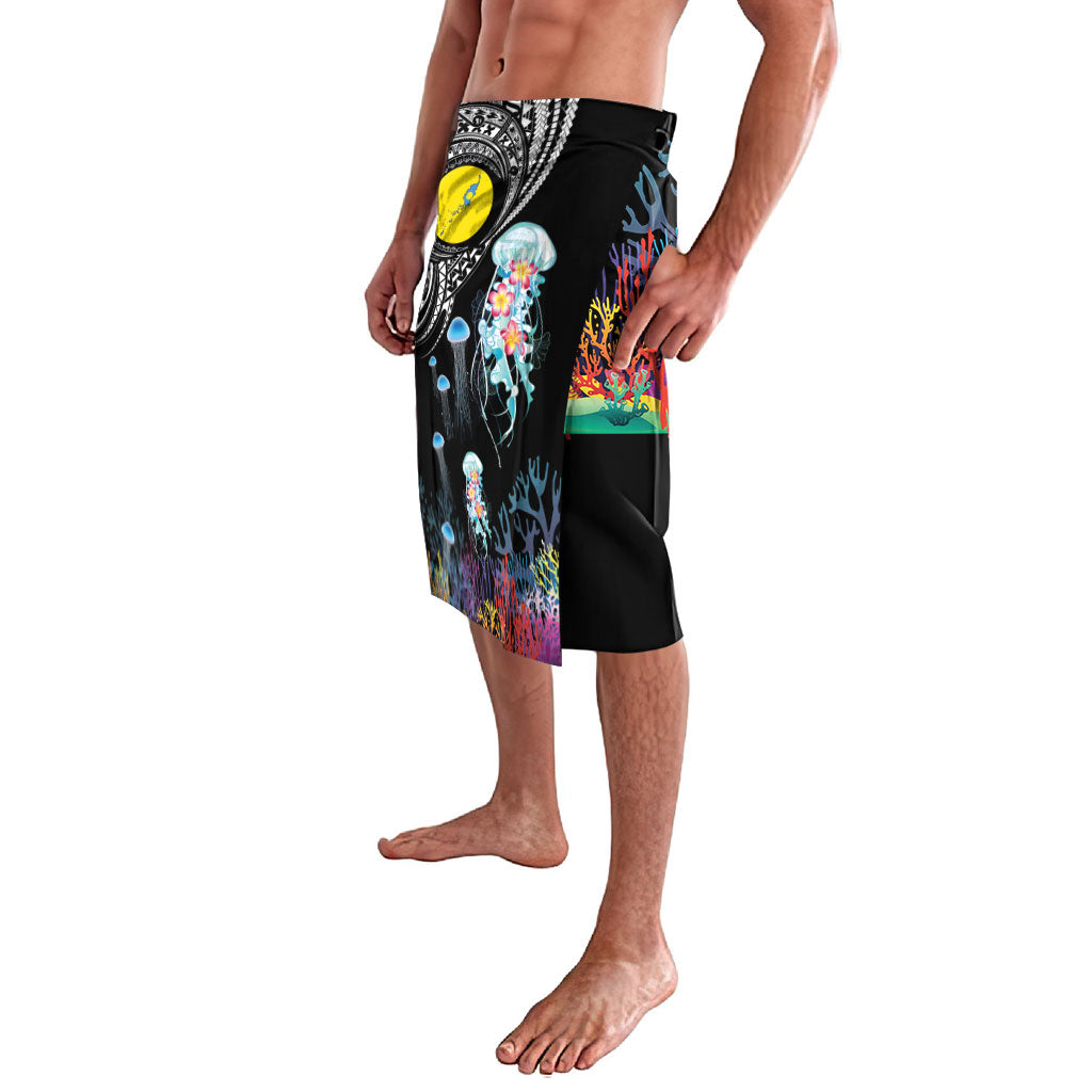 Palau Jellyfish Lavalava Coral Reef with Polynesian Pattern LT03 - Polynesian Pride
