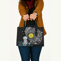 Palau Jellyfish Leather Bag Coral Reef with Polynesian Pattern LT03 - Polynesian Pride