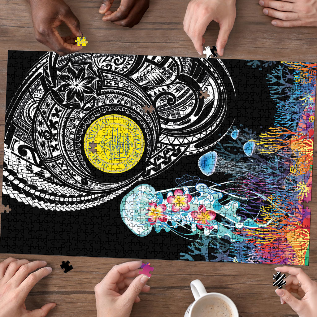 Palau Jellyfish Puzzle Coral Reef with Polynesian Pattern LT03 - Polynesian Pride