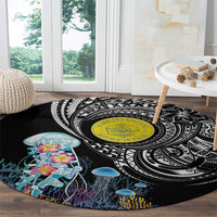 Palau Jellyfish Round Carpet Coral Reef with Polynesian Pattern LT03 - Polynesian Pride