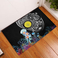 Palau Jellyfish Rubber Doormat Coral Reef with Polynesian Pattern LT03 - Polynesian Pride