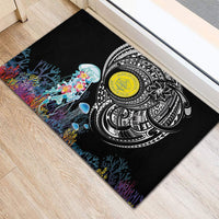 Palau Jellyfish Rubber Doormat Coral Reef with Polynesian Pattern LT03 - Polynesian Pride
