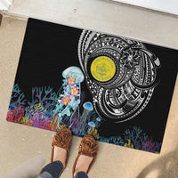 Palau Jellyfish Rubber Doormat Coral Reef with Polynesian Pattern LT03 - Polynesian Pride