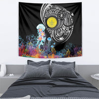 Palau Jellyfish Tapestry Coral Reef with Polynesian Pattern LT03 - Polynesian Pride