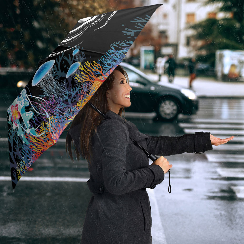 Palau Jellyfish Umbrella Coral Reef with Polynesian Pattern LT03 - Polynesian Pride
