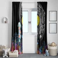 Palau Jellyfish Window Curtain Coral Reef with Polynesian Pattern LT03 - Polynesian Pride