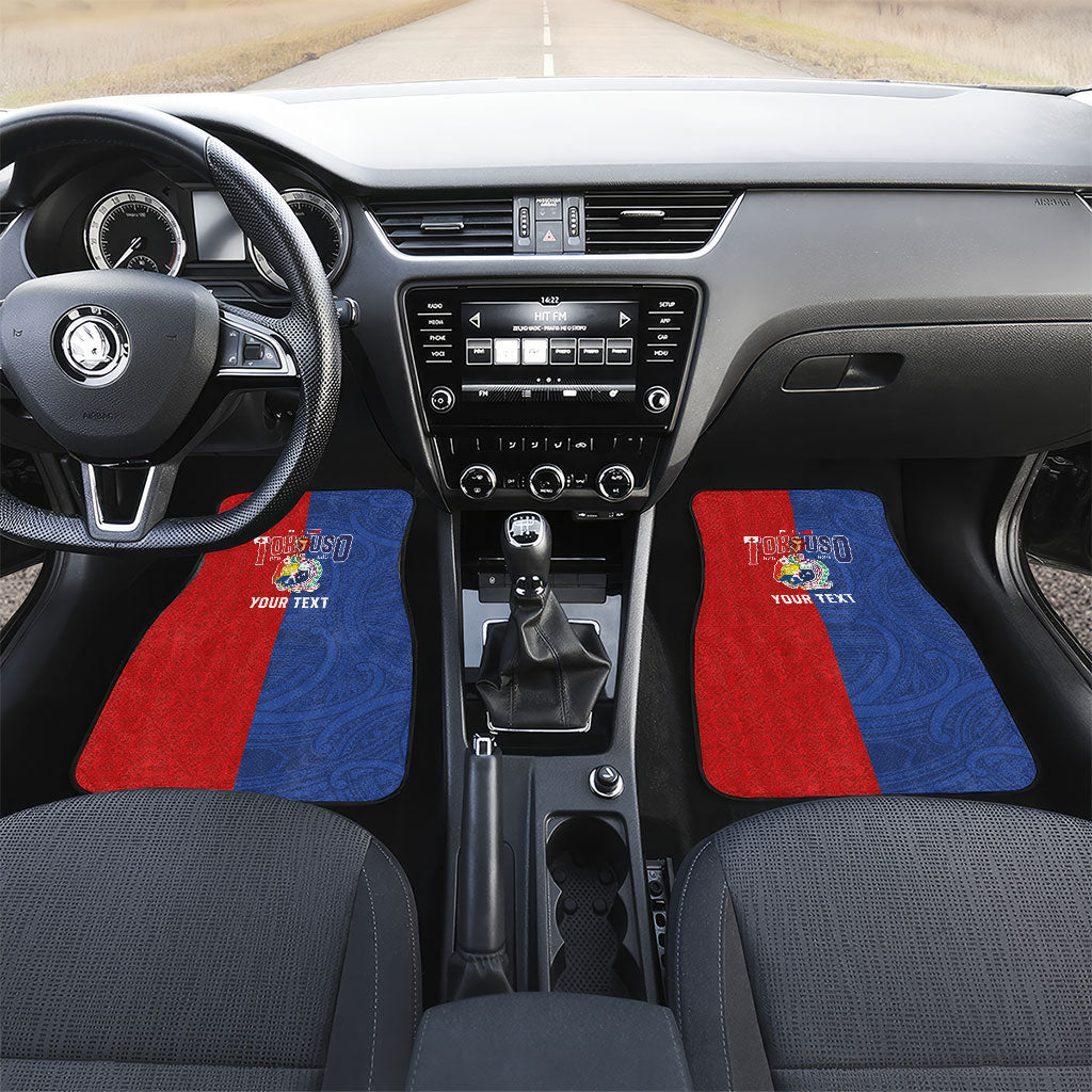 Personalised Tokouso Tonga Samoa Car Mats Proud of Brotherhood LT03 Set 2pcs - Front Multicolor - Polynesian Pride