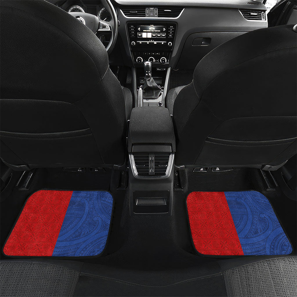 Personalised Tokouso Tonga Samoa Car Mats Proud of Brotherhood LT03 Set 2pcs - Back Multicolor - Polynesian Pride