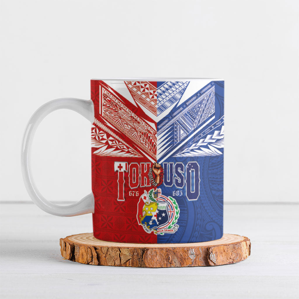 Personalised Tokouso Tonga Samoa Ceramic Mug Proud of Brotherhood LT03 Multicolor - Polynesian Pride