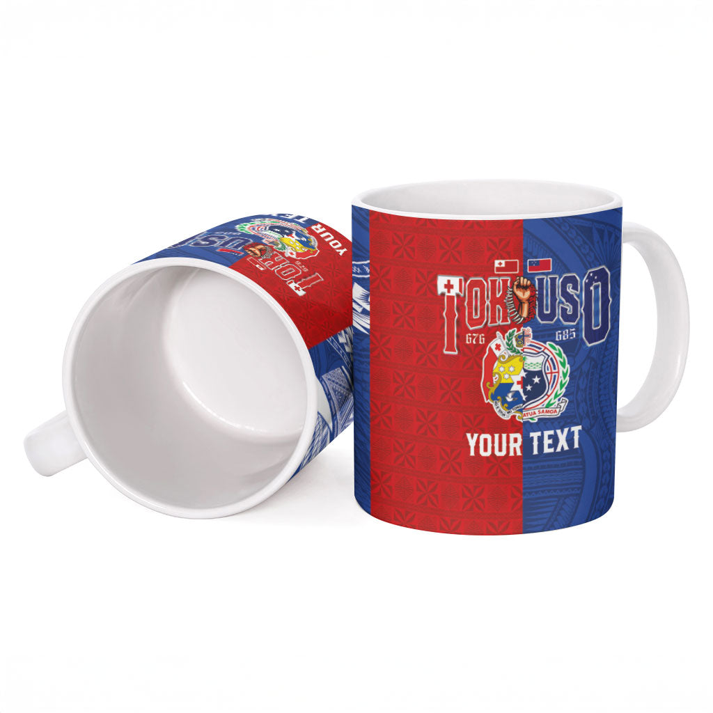 Personalised Tokouso Tonga Samoa Ceramic Mug Proud of Brotherhood LT03 - Polynesian Pride