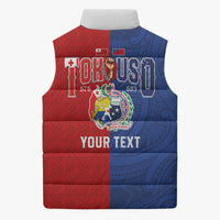 Personalised Tokouso Tonga Samoa Sleeveless Puffer Jacket Proud of Brotherhood LT03 - Polynesian Pride