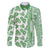 Hawaii Family Matching Puletasi Dress and Hawaiian Shirt Aloha Tropical Plants Tribal Pattern Green Version LT03 Dad's Shirt - Long Sleeve Green - Polynesian Pride