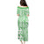 Hawaii Family Matching Puletasi Dress and Hawaiian Shirt Aloha Tropical Plants Tribal Pattern Green Version LT03 - Polynesian Pride