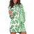 Hawaii Hoodie Dress Aloha Tropical Plants Tribal Pattern Green Version LT03 Green - Polynesian Pride