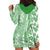 Hawaii Hoodie Dress Aloha Tropical Plants Tribal Pattern Green Version LT03 - Polynesian Pride