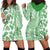 Hawaii Hoodie Dress Aloha Tropical Plants Tribal Pattern Green Version LT03 - Polynesian Pride