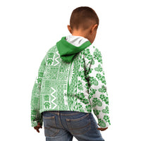 Hawaii Kid Hoodie Aloha Tropical Plants Tribal Pattern Green Version LT03 - Polynesian Pride