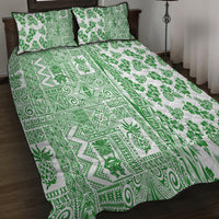 Hawaii Quilt Bed Set Aloha Tropical Plants Tribal Pattern Green Version LT03 - Polynesian Pride