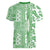 Hawaii Women V Neck T Shirt Aloha Tropical Plants Tribal Pattern Green Version LT03 - Polynesian Pride