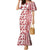 Hawaii Family Matching Mermaid Dress and Hawaiian Shirt Aloha Tropical Plants Tribal Pattern Red Version LT03 Mom's Dress Red - Polynesian Pride