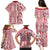 Hawaii Family Matching Puletasi Dress and Hawaiian Shirt Aloha Tropical Plants Tribal Pattern Red Version LT03 - Polynesian Pride