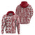 Hawaii Hoodie Aloha Tropical Plants Tribal Pattern Red Version LT03 - Polynesian Pride