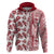 Hawaii Hoodie Aloha Tropical Plants Tribal Pattern Red Version LT03 Zip Hoodie Red - Polynesian Pride