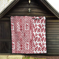 Hawaii Quilt Aloha Tropical Plants Tribal Pattern Red Version LT03 - Polynesian Pride