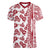 Hawaii Women V Neck T Shirt Aloha Tropical Plants Tribal Pattern Red Version LT03 Female Red - Polynesian Pride