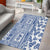 Hawaii Area Rug Aloha Tropical Plants Tribal Pattern Blue Version LT03 - Polynesian Pride