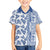 Hawaii Family Matching Short Sleeve Bodycon Dress and Hawaiian Shirt Aloha Tropical Plants Tribal Pattern Blue Version LT03 Son's Shirt Blue - Polynesian Pride