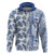 Hawaii Hoodie Aloha Tropical Plants Tribal Pattern Blue Version LT03 Zip Hoodie Blue - Polynesian Pride