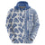 Hawaii Hoodie Aloha Tropical Plants Tribal Pattern Blue Version LT03 - Polynesian Pride