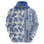 Hawaii Hoodie Aloha Tropical Plants Tribal Pattern Blue Version LT03 - Polynesian Pride