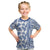 Hawaii Kid T Shirt Aloha Tropical Plants Tribal Pattern Blue Version LT03 Blue - Polynesian Pride