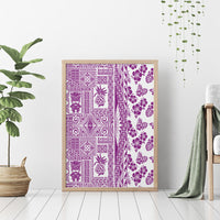 Hawaii Canvas Wall Art Aloha Tropical Plants Tribal Pattern Pink Version LT03 - Polynesian Pride