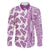 Hawaii Family Matching Long Sleeve Bodycon Dress and Hawaiian Shirt Aloha Tropical Plants Tribal Pattern Pink Version LT03 Dad's Shirt - Long Sleeve Pink - Polynesian Pride